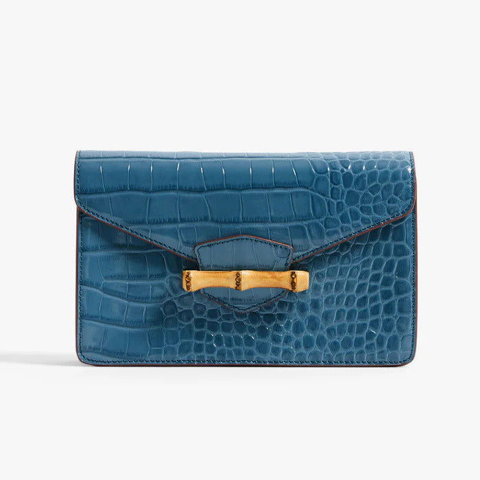 Jackie French Blue Clutch