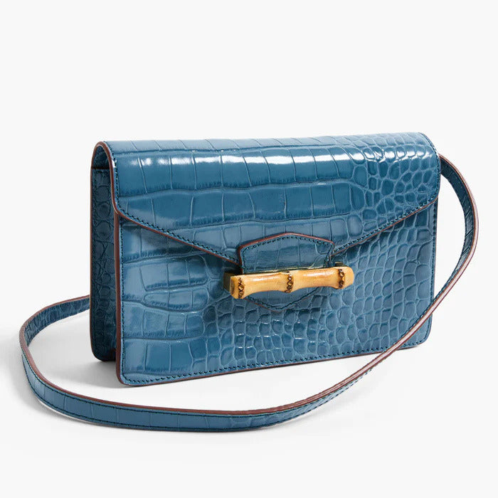 Jackie French Blue Clutch